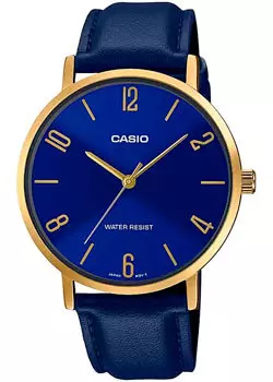 Японские наручные мужские часы Casio MTP-VT01GL-2B2. Коллекция Analog