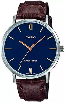 Японские наручные мужские часы Casio MTP-VT01L-2B. Коллекция Analog