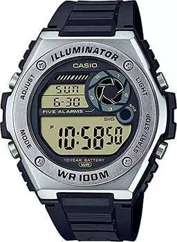 Японские наручные мужские часы Casio MWD-100H-9AVEF. Коллекция Digital