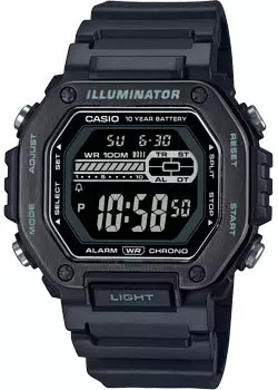 Японские наручные мужские часы Casio MWD-110HB-1B. Коллекция Digital