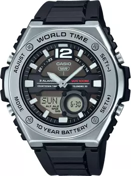 Японские наручные мужские часы Casio MWQ-100-1A. Коллекция Ana-Digi