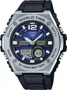 Японские наручные мужские часы Casio MWQ-100-2A. Коллекция Ana-Digi