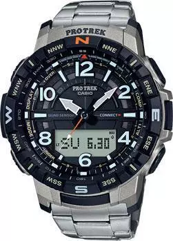 Японские наручные мужские часы Casio PRT-B50T-7ER. Коллекция Pro-Trek