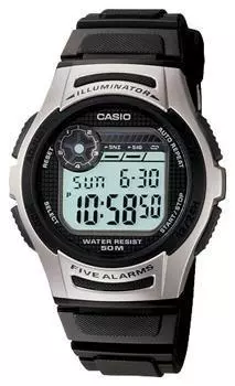 Японские наручные мужские часы Casio W-213-1A. Коллекция Digital