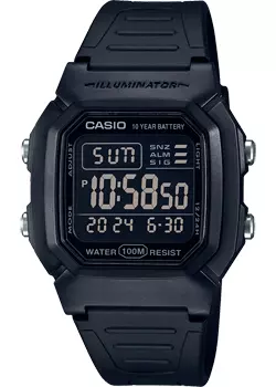 Японские наручные мужские часы Casio W-800H-1B. Коллекция Digital