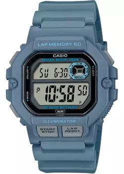 Японские наручные мужские часы Casio WS-1400H-2A. Коллекция Digital