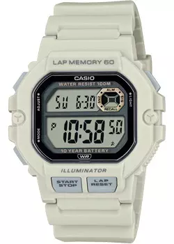 Японские наручные мужские часы Casio WS-1400H-8A. Коллекция Digital