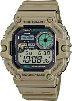 Японские наручные мужские часы Casio WS-1700H-5A. Коллекция Digital
