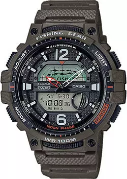 Японские наручные мужские часы Casio WSC-1250H-3AVEF. Коллекция Digital