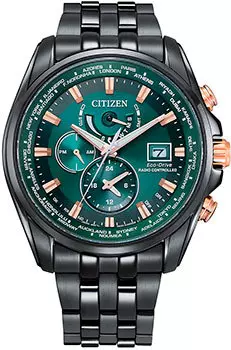 Японские наручные мужские часы Citizen AT9128-87X. Коллекция Radio Controlled