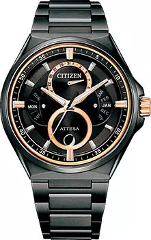 Японские наручные мужские часы Citizen BU0065-64E. Коллекция Attesa