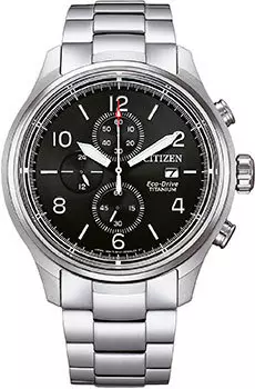 Японские наручные мужские часы Citizen CA0810-88E. Коллекция Super Titanium