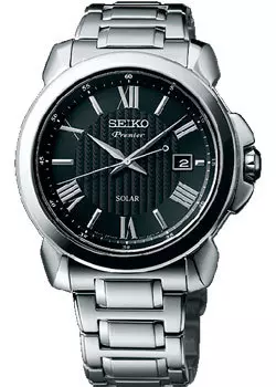 Японские наручные мужские часы Seiko SNE455P1. Коллекция Premier