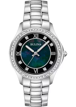 Японские наручные женские часы Bulova 96L266. Коллекция Crystal Ladies