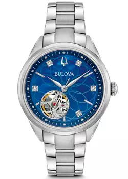 Японские наручные женские часы Bulova 96P191. Коллекция Automatic