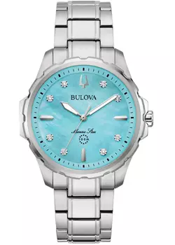Японские наручные женские часы Bulova 96P248. Коллекция Marine Star Ladies