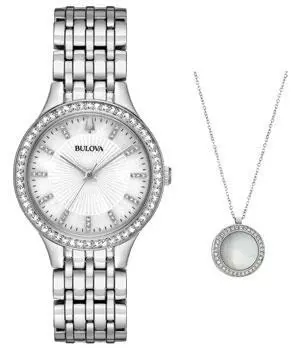 Японские наручные женские часы Bulova 96X146. Коллекция Crystal Ladies