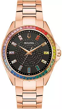 Японские наручные женские часы Bulova 97A180. Коллекция Phantom