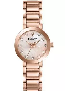 Японские наручные женские часы Bulova 97P132. Коллекция Diamonds