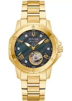Японские наручные женские часы Bulova 97P171. Коллекция Marine Star Ladies