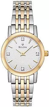 Японские наручные женские часы Bulova 98P115. Коллекция Diamonds