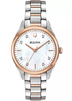 Японские наручные женские часы Bulova 98P183. Коллекция Diamonds