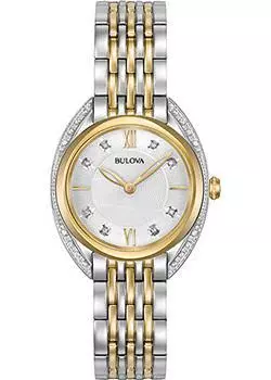 Японские наручные женские часы Bulova 98R229. Коллекция Diamonds