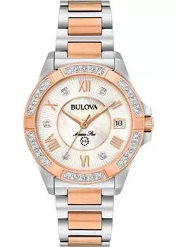 Японские наручные женские часы Bulova 98R234. Коллекция Marine Star Ladies