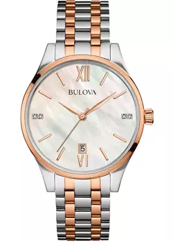 Японские наручные женские часы Bulova 98S150. Коллекция Diamonds