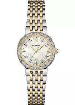 Японские наручные женские часы Bulova 98W211. Коллекция Diamonds