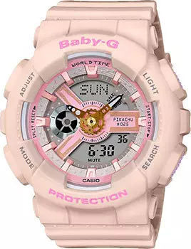 Японские наручные женские часы Casio BA-110PKC-4AER. Коллекция Baby-G