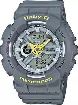 Японские наручные женские часы Casio BA-110PP-8A. Коллекция Baby-G