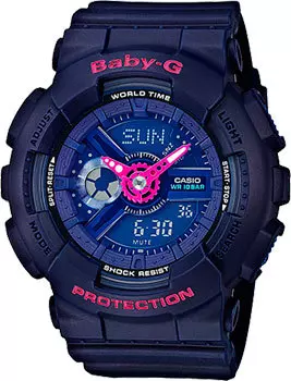 Японские наручные женские часы Casio BA-110PP-2A. Коллекция Baby-G