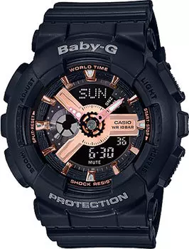 Японские наручные женские часы Casio BA-110RG-1AER. Коллекция Baby-G