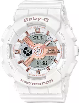 Японские наручные женские часы Casio BA-110RG-7AER. Коллекция Baby-G