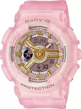 Японские наручные женские часы Casio BA-110SC-4AER. Коллекция Baby-G