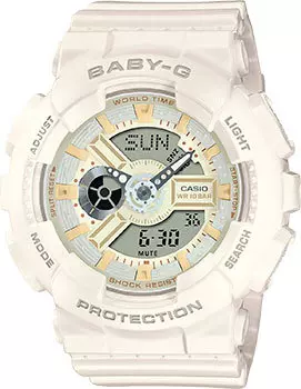 Японские наручные женские часы Casio BA-110XSW-7A. Коллекция Baby-G