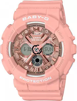 Японские наручные женские часы Casio BA-130-4AER. Коллекция Baby-G