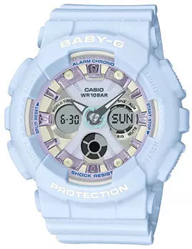 Японские наручные женские часы Casio BA-130WP-2A. Коллекция Baby-G