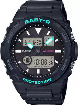 Японские наручные женские часы Casio BAX-100-1AER. Коллекция Baby-G