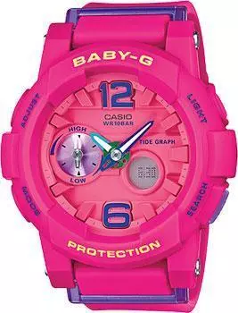 Японские наручные женские часы Casio BGA-180-4B3. Коллекция Baby-G