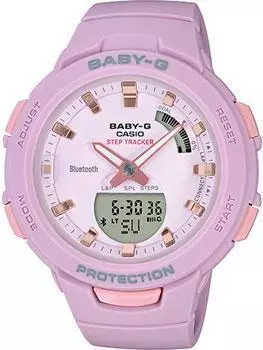 Японские наручные женские часы Casio BSA-B100-4A2ER. Коллекция Baby-G