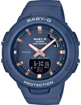 Японские наручные женские часы Casio BSA-B100-2AER. Коллекция Baby-G