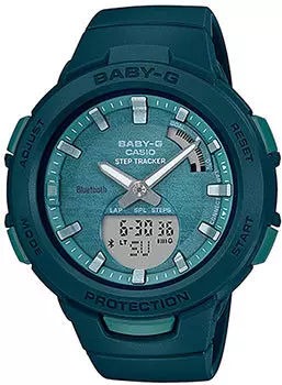 Японские наручные женские часы Casio BSA-B100AC-3AER. Коллекция Baby-G