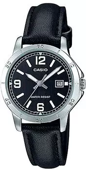 Японские наручные женские часы Casio LTP-V004L-1B. Коллекция Analog