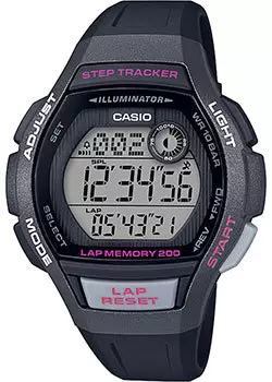 Японские наручные женские часы Casio LWS-2000H-1AVEF. Коллекция Digital