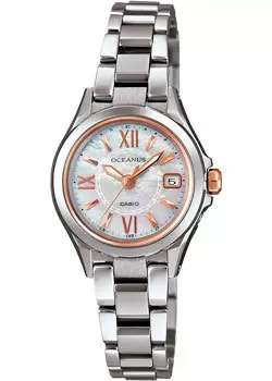 Японские наручные женские часы Casio OCW-70PJ-7A2JF. Коллекция Oceanus