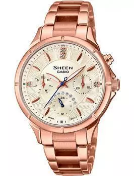 Японские наручные женские часы Casio SHE-3047PG-9AUER. Коллекция Sheen