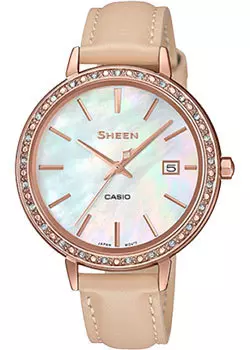 Японские наручные женские часы Casio SHE-4052PGL-7BUEF. Коллекция Sheen