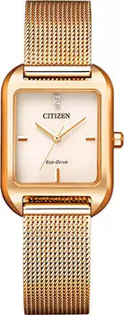 Японские наручные женские часы Citizen EM0493-85P. Коллекция Eco-Drive